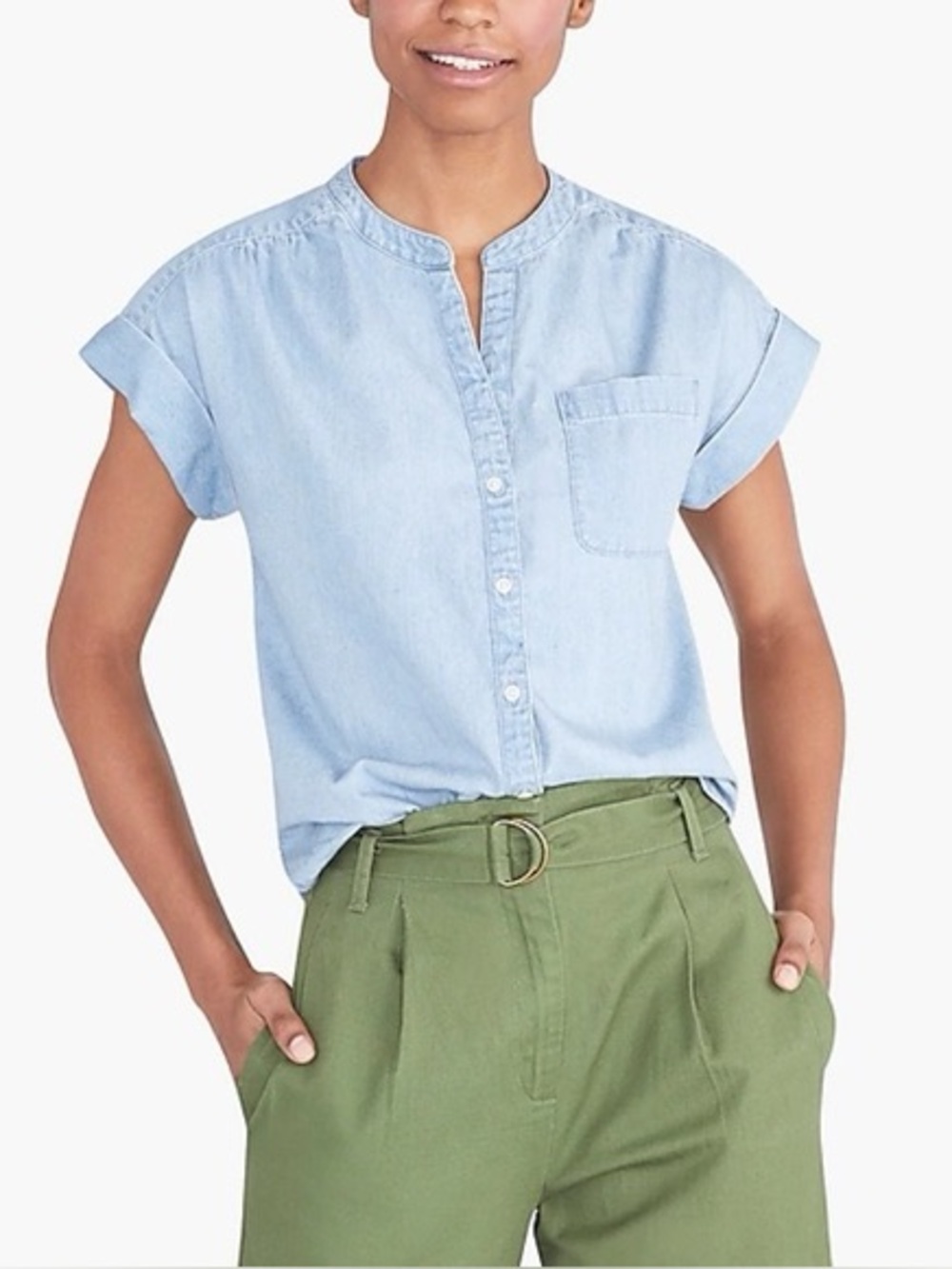100% Cotton Chambray Camp Shirt